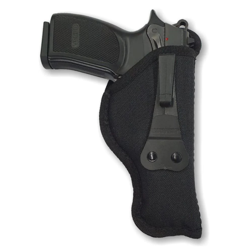 [EQ0250047CFMDIENEGB9FT] Pistolera Interna Oculta Houston (Con fleje metálico, Diestro, Beretta 92F | Taurus)