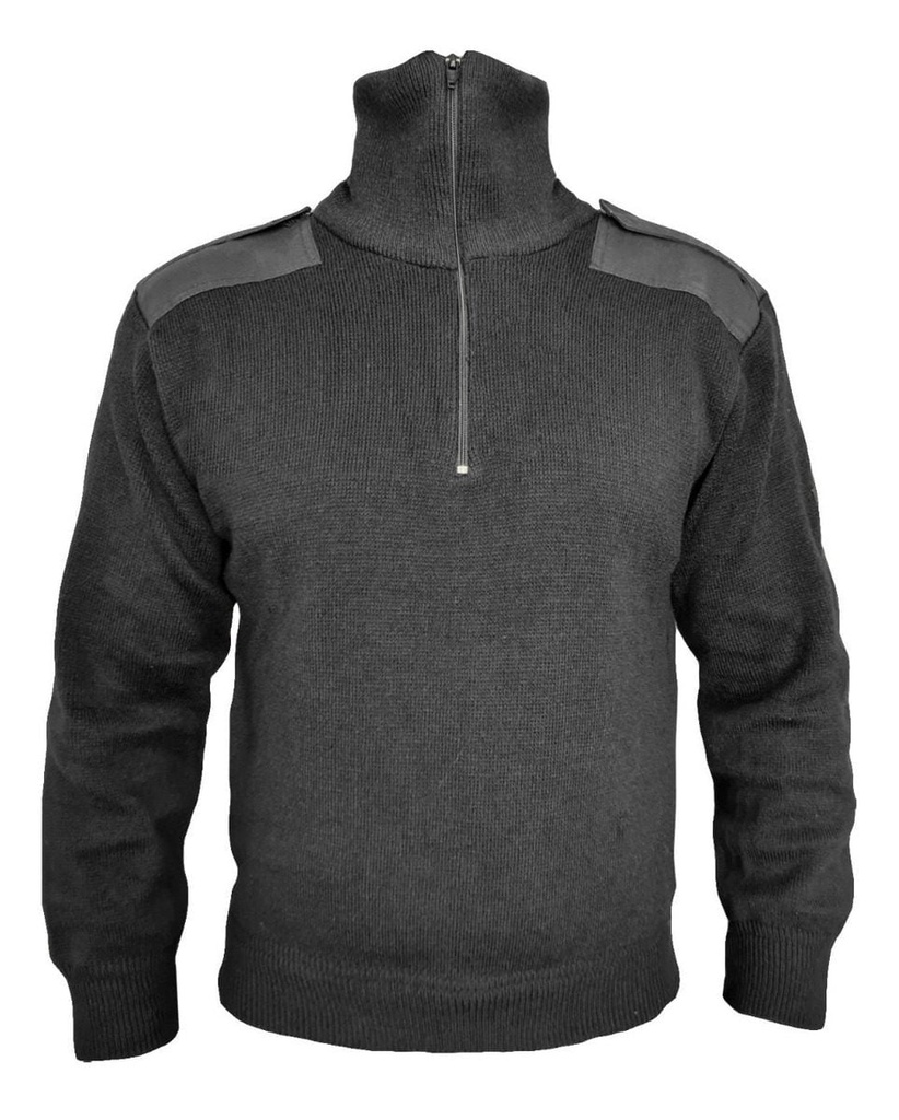 [IN0582601NEG2XS] Tricota Táctica Forrada Cuello Alto Con Cierre (Negro, XXS)
