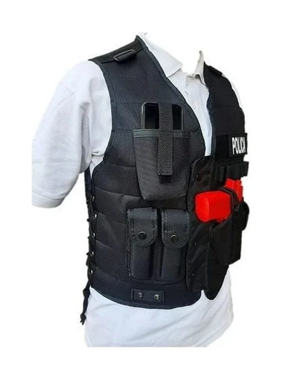 [EQ0081304NEGXS] Chaleco Táctico de Transporte con Accesorios (Negro, XS)