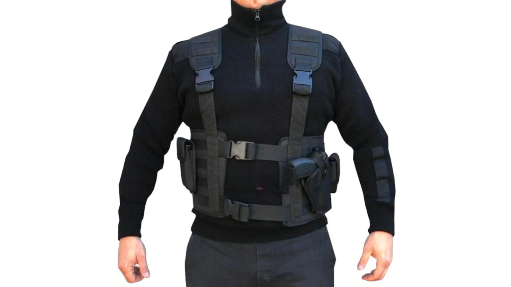 [EQ0140002NEG] Arnés Israelí con Accesorios (Negro)