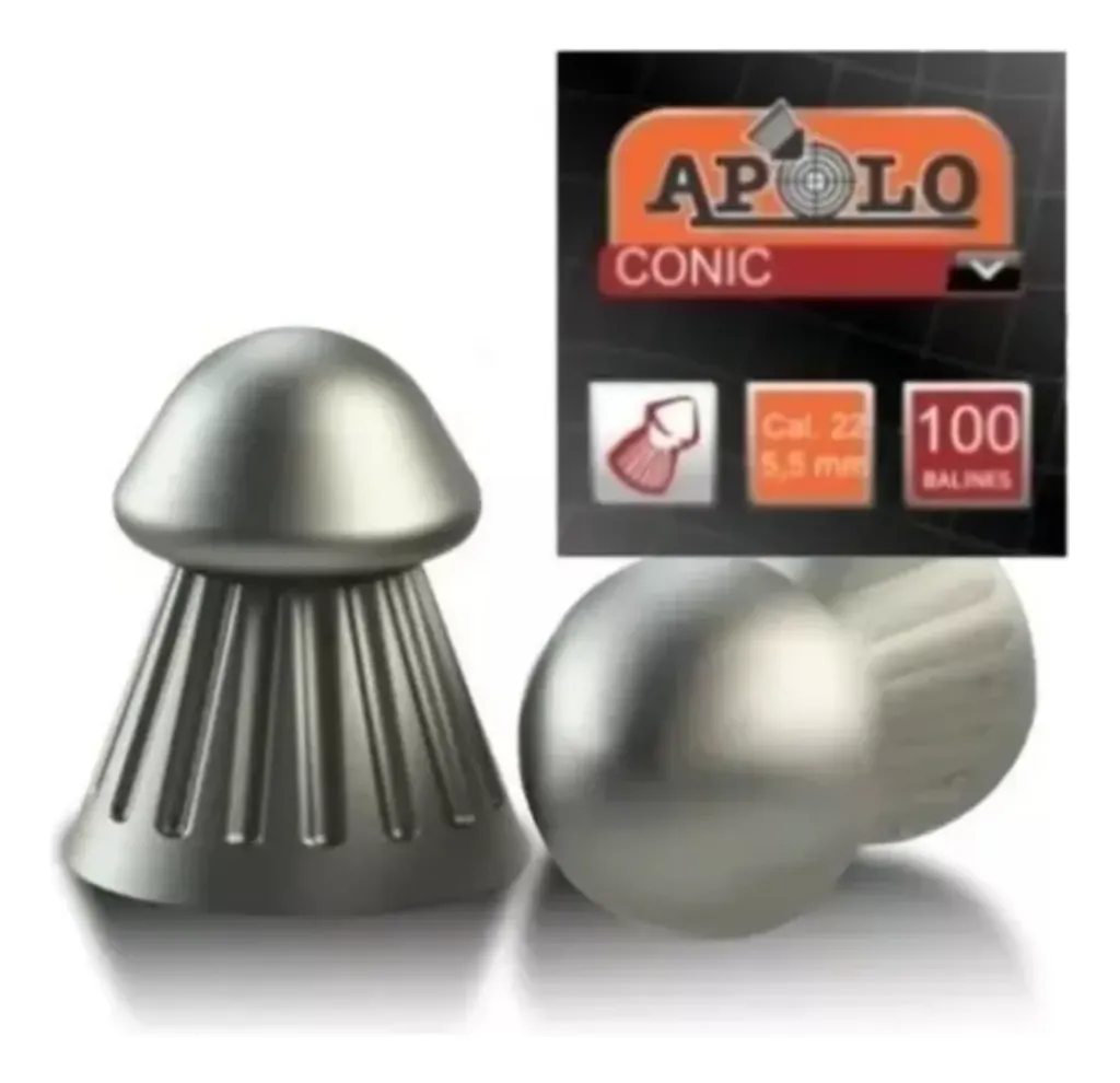 Balines Metálicos Apolo Conic 5.5Mm X100U