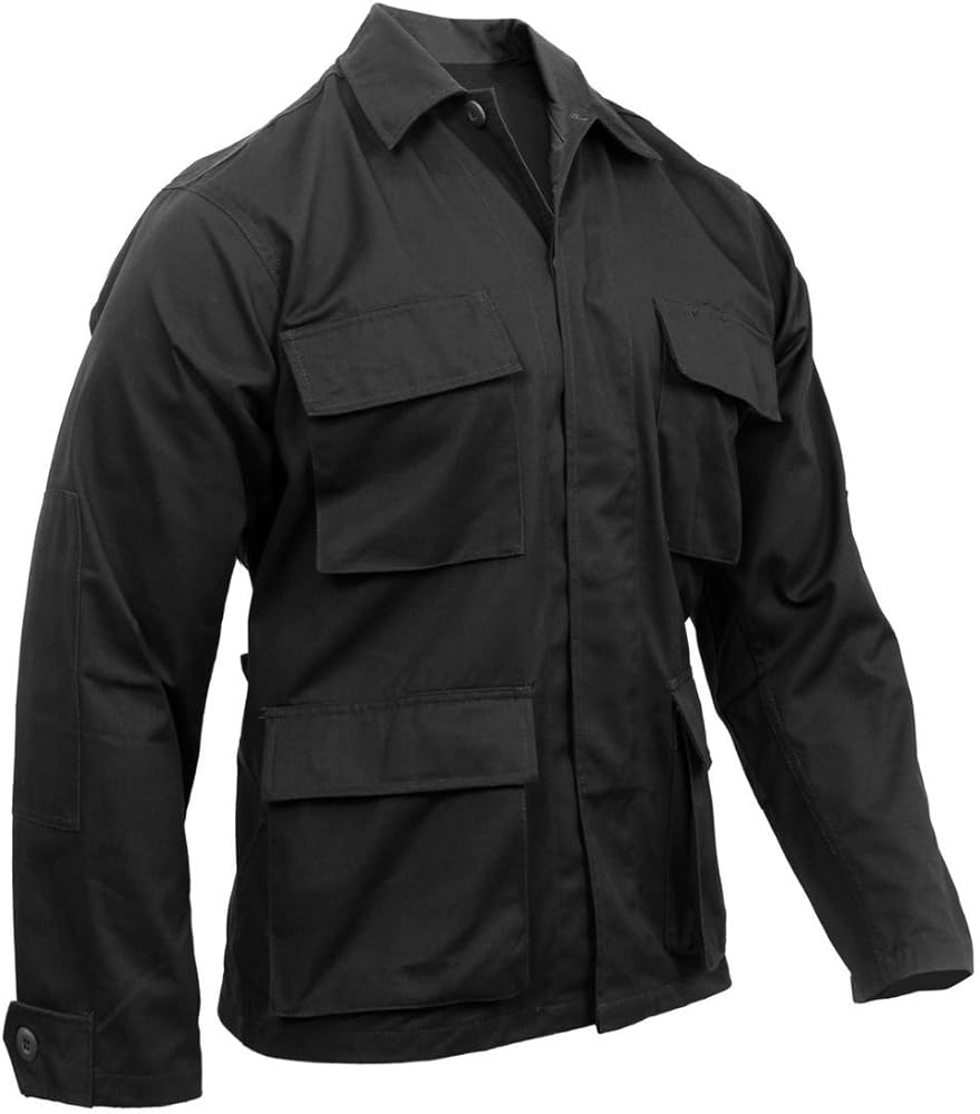 [IN0082101NEG2XS] Chaqueta Táctica Clásica BDU (Camisola) (Negro, XXS)
