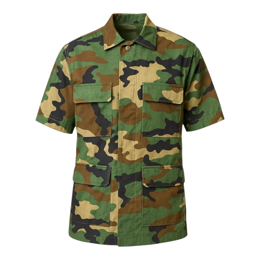 Camisola Táctica Ripstop M/C Camuflada