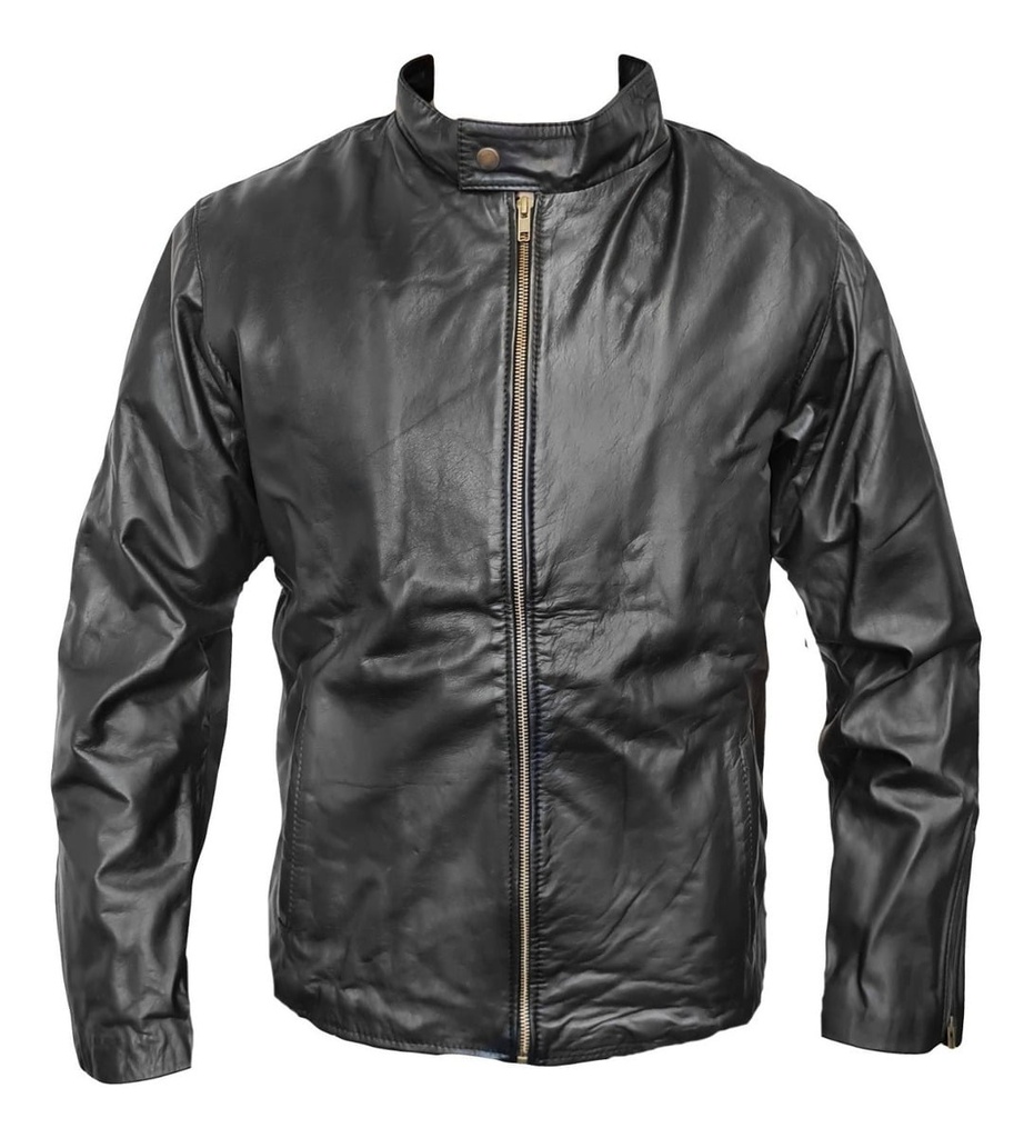[IN0622204NEGS] Campera de Cuero Clásica Hombre (S)