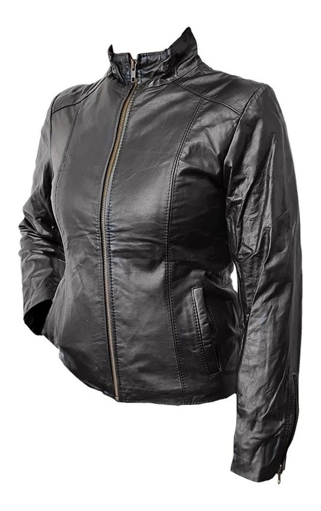 Campera de Cuero Clásica Mujer