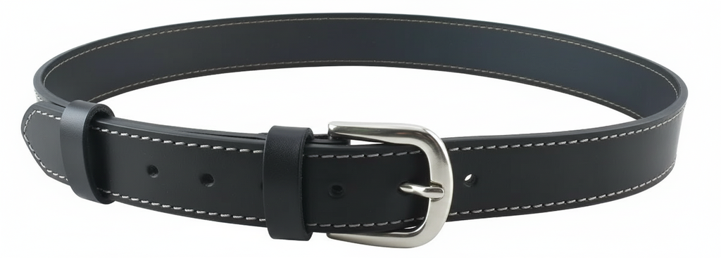 [EQ0100009NEGXS] Cinturón de Cuero Autentico (Negro, XS)