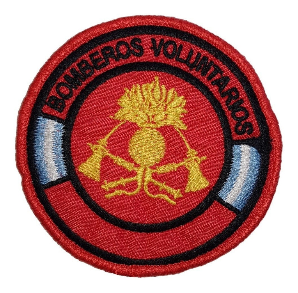 [DI0071301ROJ] Escudo Bordado Bomberos Voluntarios