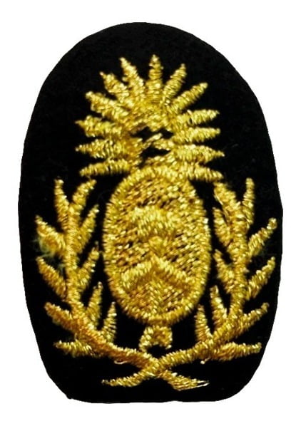 [DI0070301NEG] Escudo Bordado EA Boina Militar (Negro)