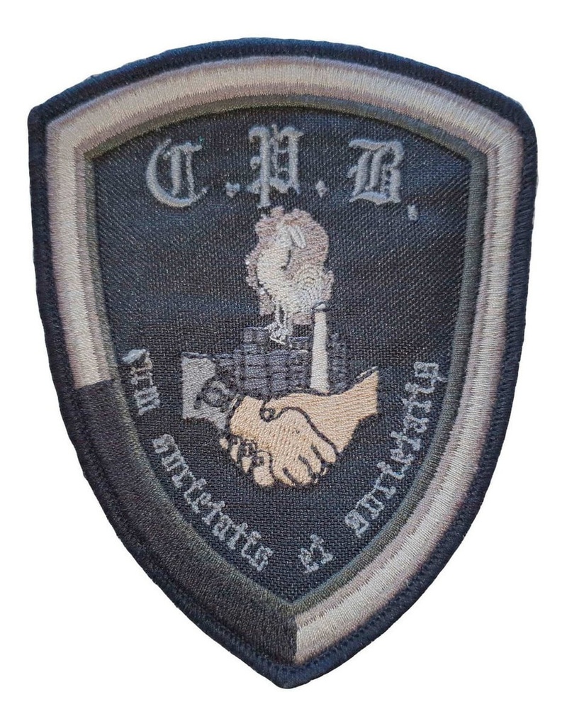 [DI0070903SDBABV] Escudo Bordado PFA Subdivisión Barrial (Azul baja visibilidad)