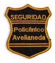 Escudo Bordado Seguridad Clinica Avellaneda