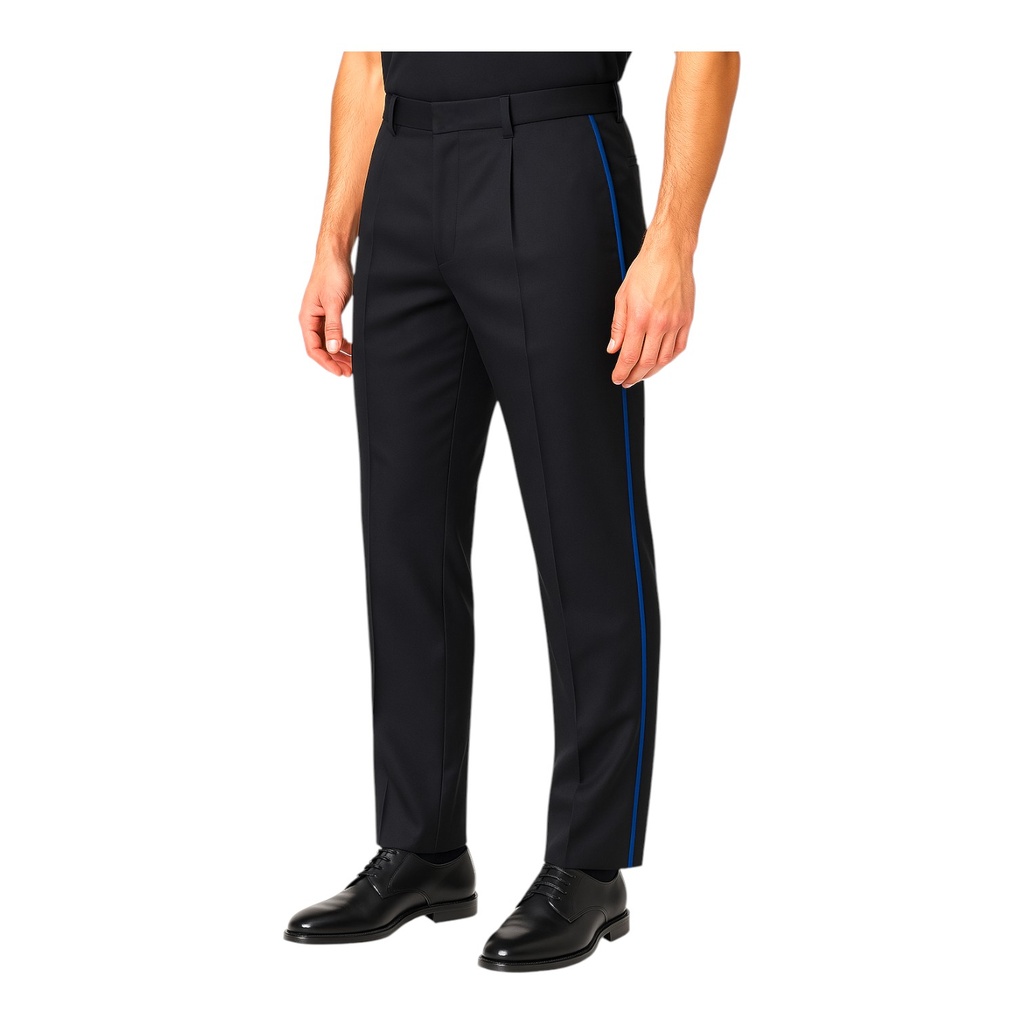[IN0432203NEG38] Pantalon Gala Con Vivo Azul PFA (38)
