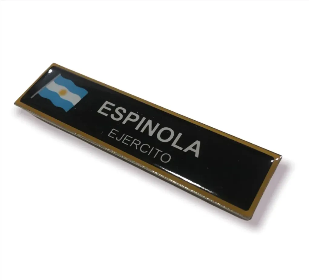 [DI01613012] Gafete Identificatorio Metálico EA (Negro, Acosta)