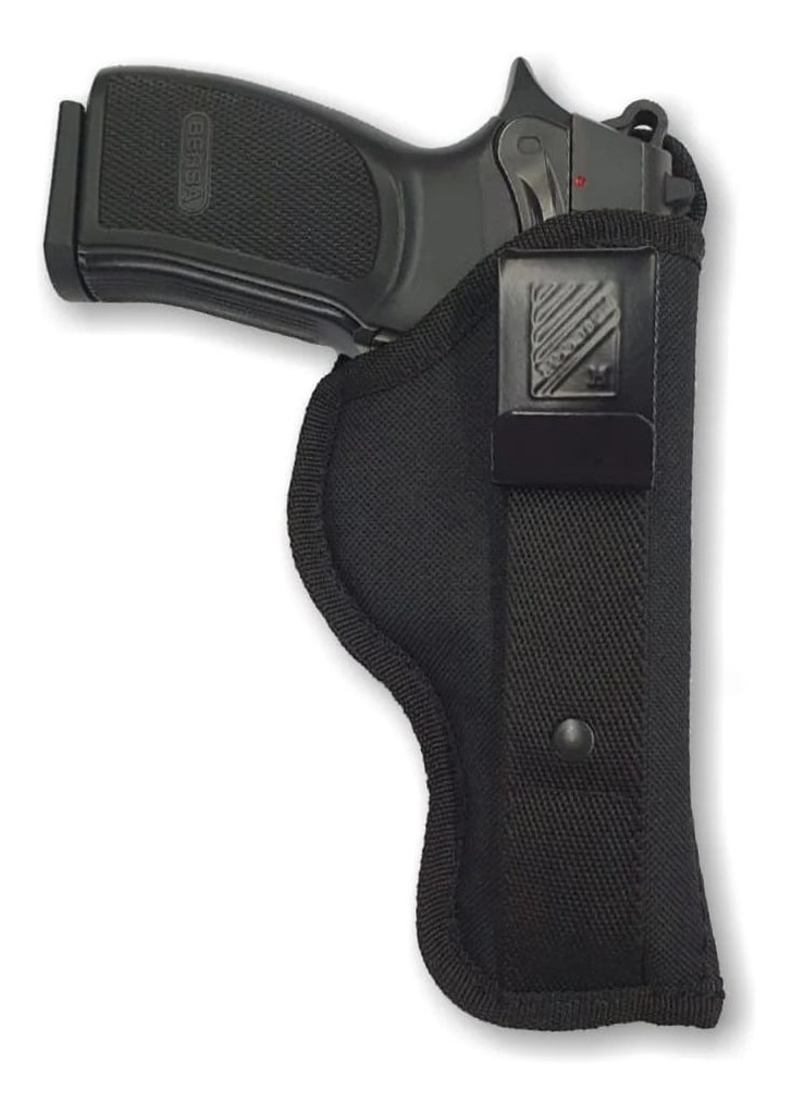 [EQ0250050CFMNEGB9FTDIE] Pistolera interna Super oculta Houston (Con fleje metálico, Beretta 92F | Taurus, Diestro)