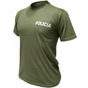 Remera Estampada de Policía Manga Corta