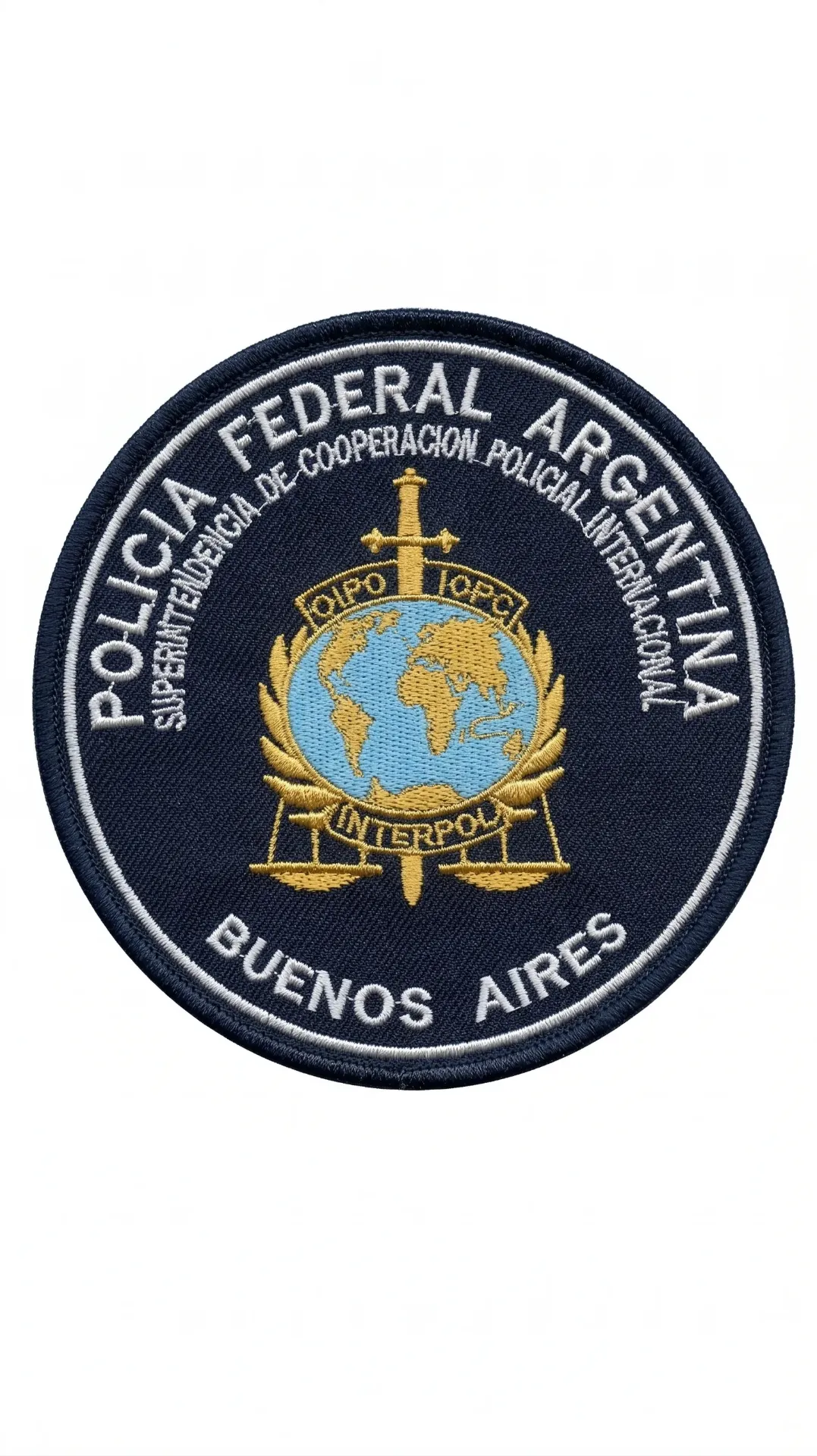 Escudo Bordado Interpol PFA