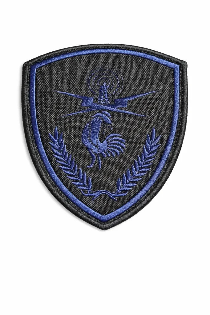 [ESC009ABV] Escudo Bordado PFA Comunicaciones (Azul baja visibilidad)