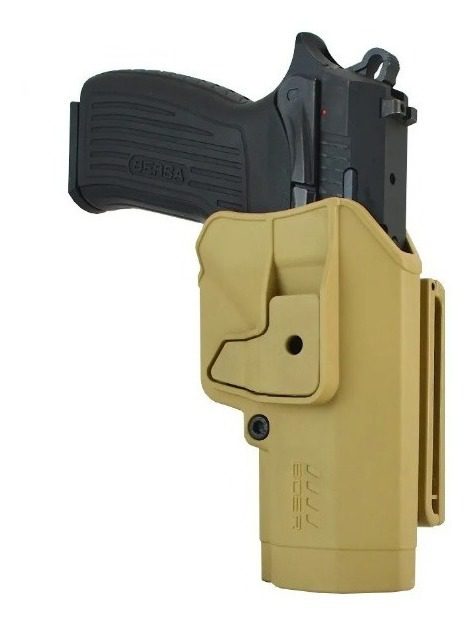 [EQ0240090M9TNEG] Pistolera Táctica Nivel 2 Externa Boer (Beretta 92 M9A1 | Taurus PT 92 AF, Negro)