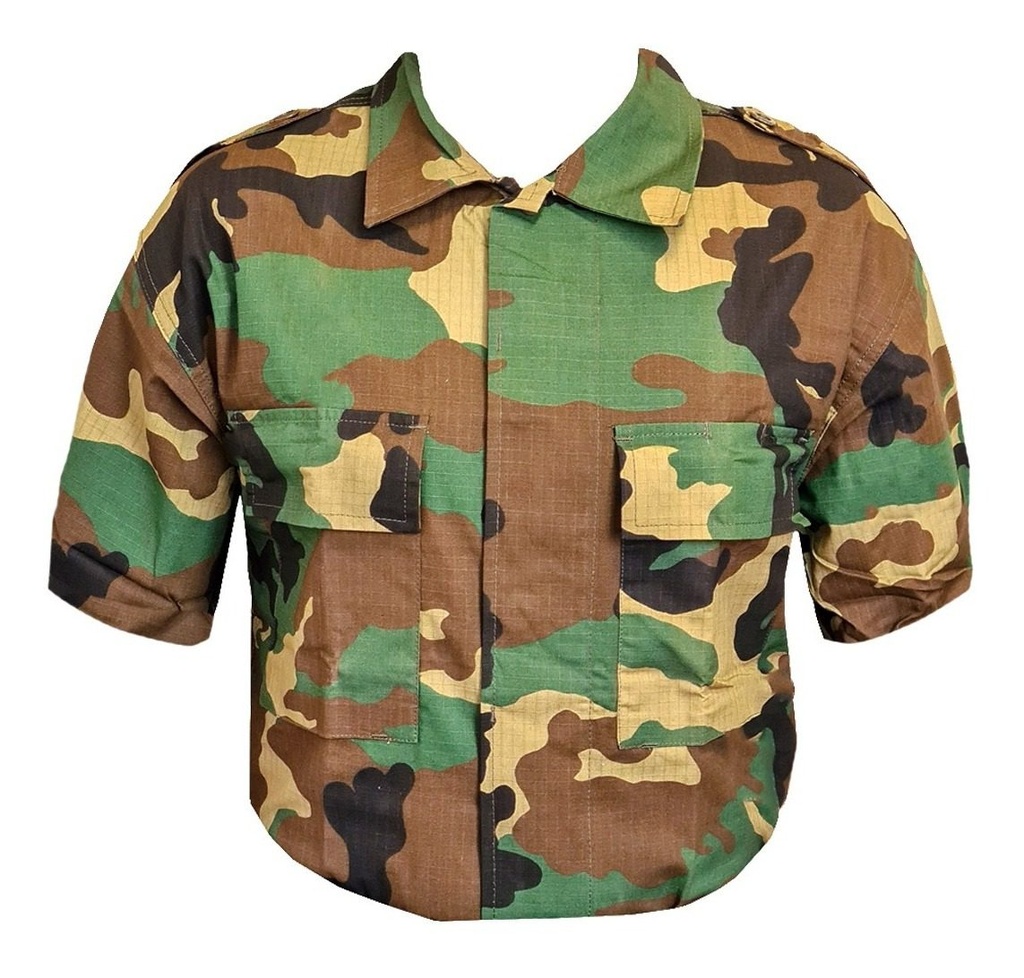 Camisa de Ripstop Militar M/C Camuflada
