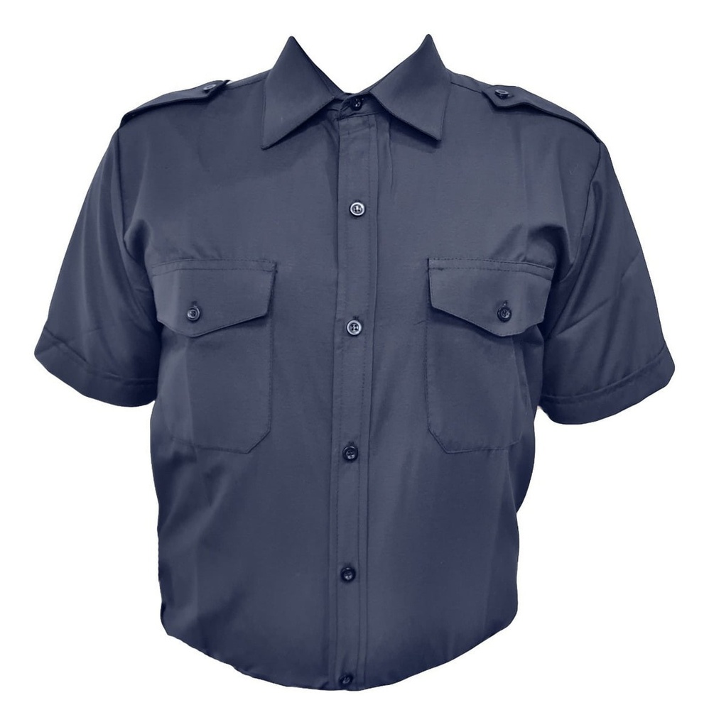 [IN0062000AZUES34] Camisa de Algodón Batista M/C (Azul, Estándar, 34)